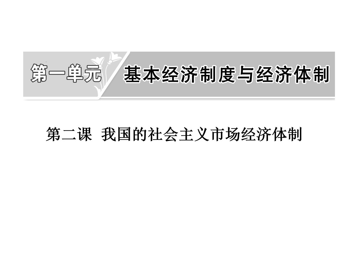 《我国的市场经济体制》基本经济制度与经济体制PPT课件(第一课时)