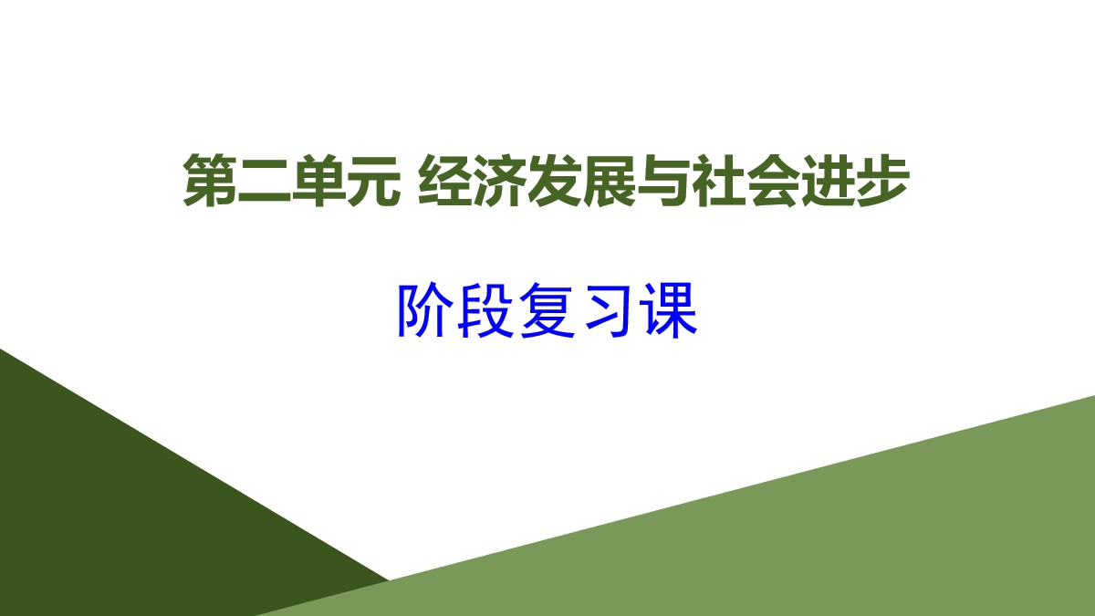 《阶段复习课》经济发展与社会进步PPT