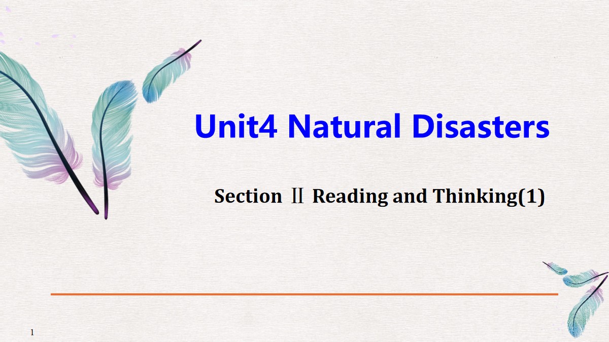 《Natural Disasters》Reading and Thinking PPT
