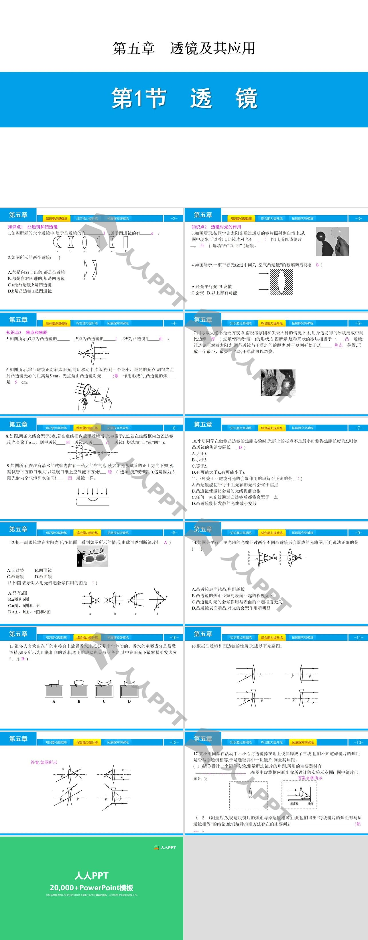 《透镜》透镜及其应用PPT下载长图