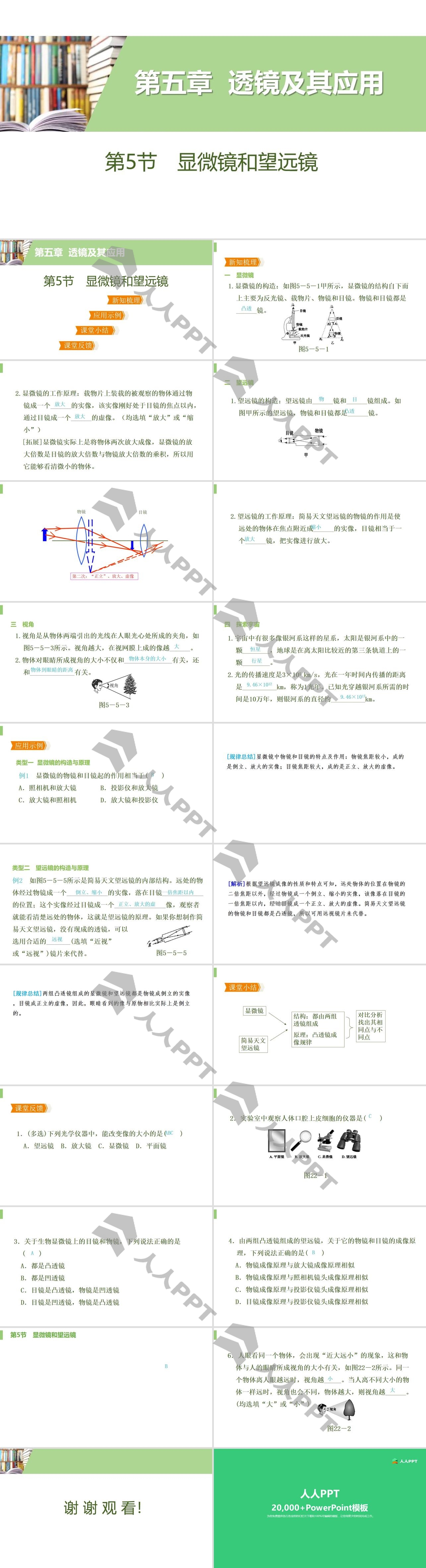 《显微镜和望远镜》透镜及其应用PPT教学课件长图