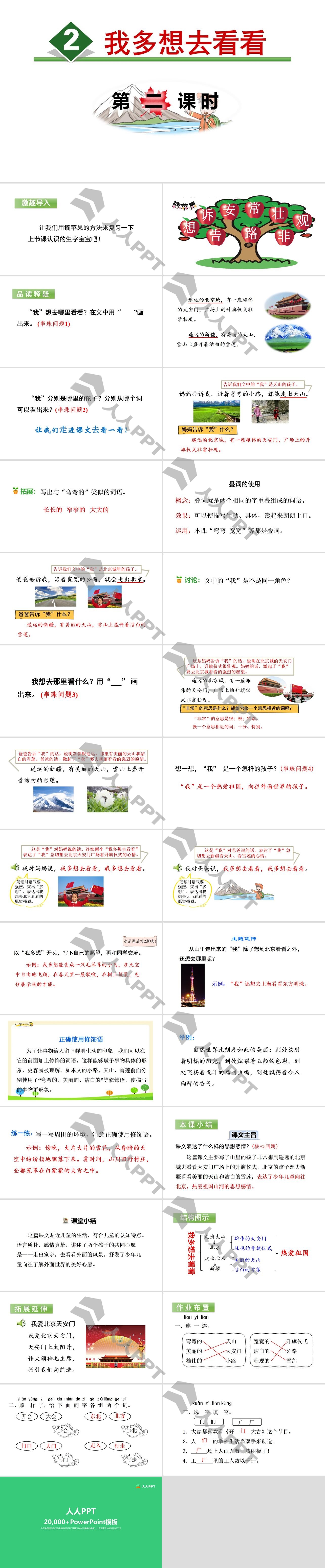 《我多想去看看》PPT(第二课时)长图