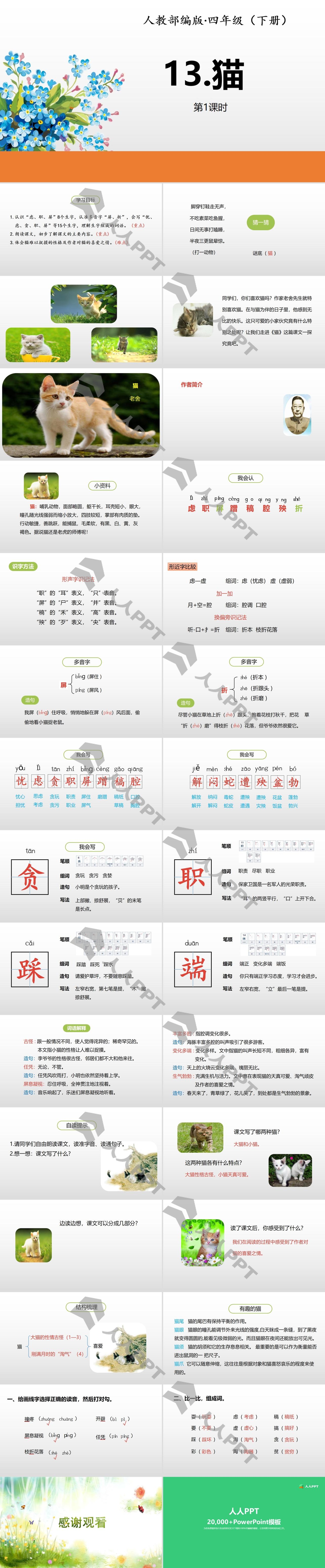 《猫》PPT(第1课时)长图