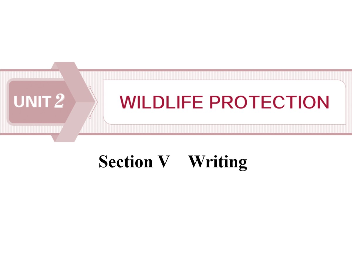 《Wildlife Protection》SectionⅤ PPT