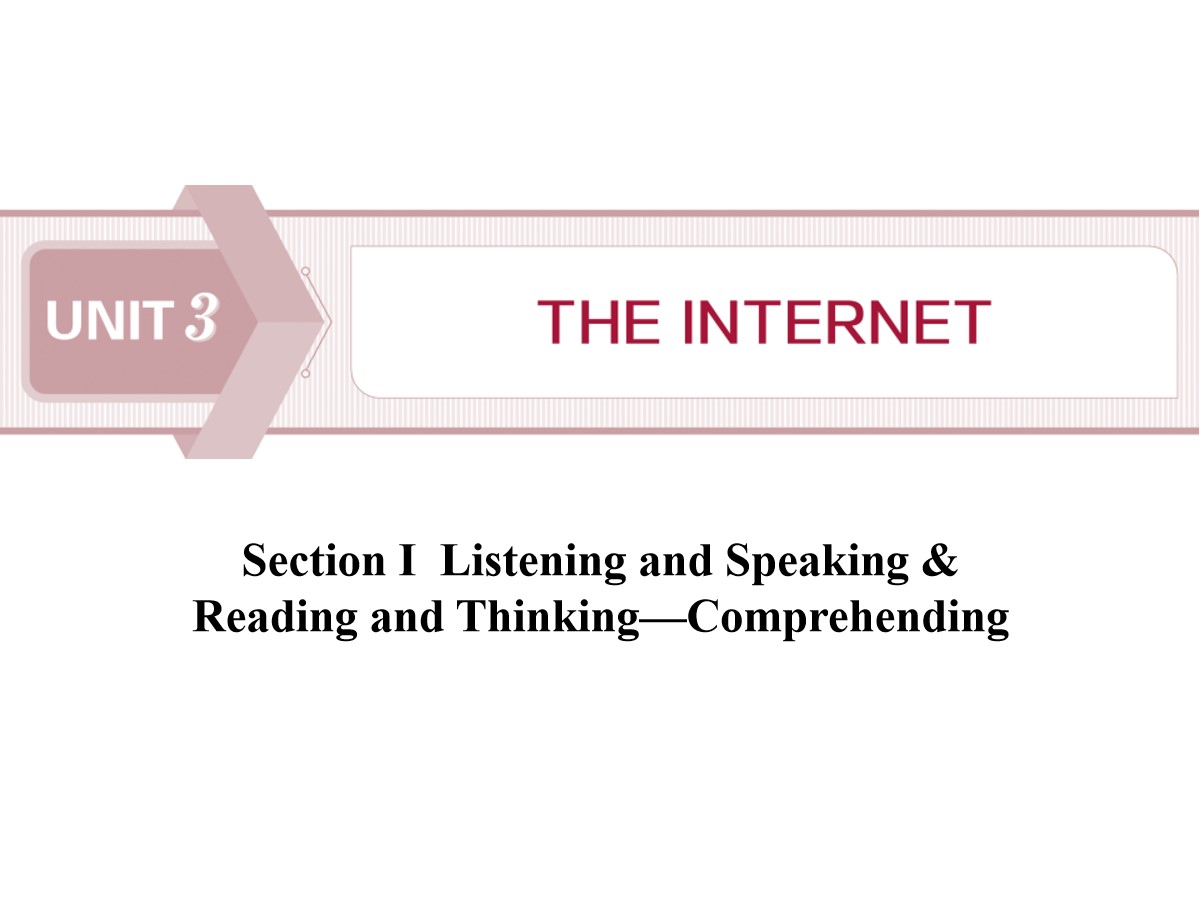 《The internet》SectionⅠ PPT