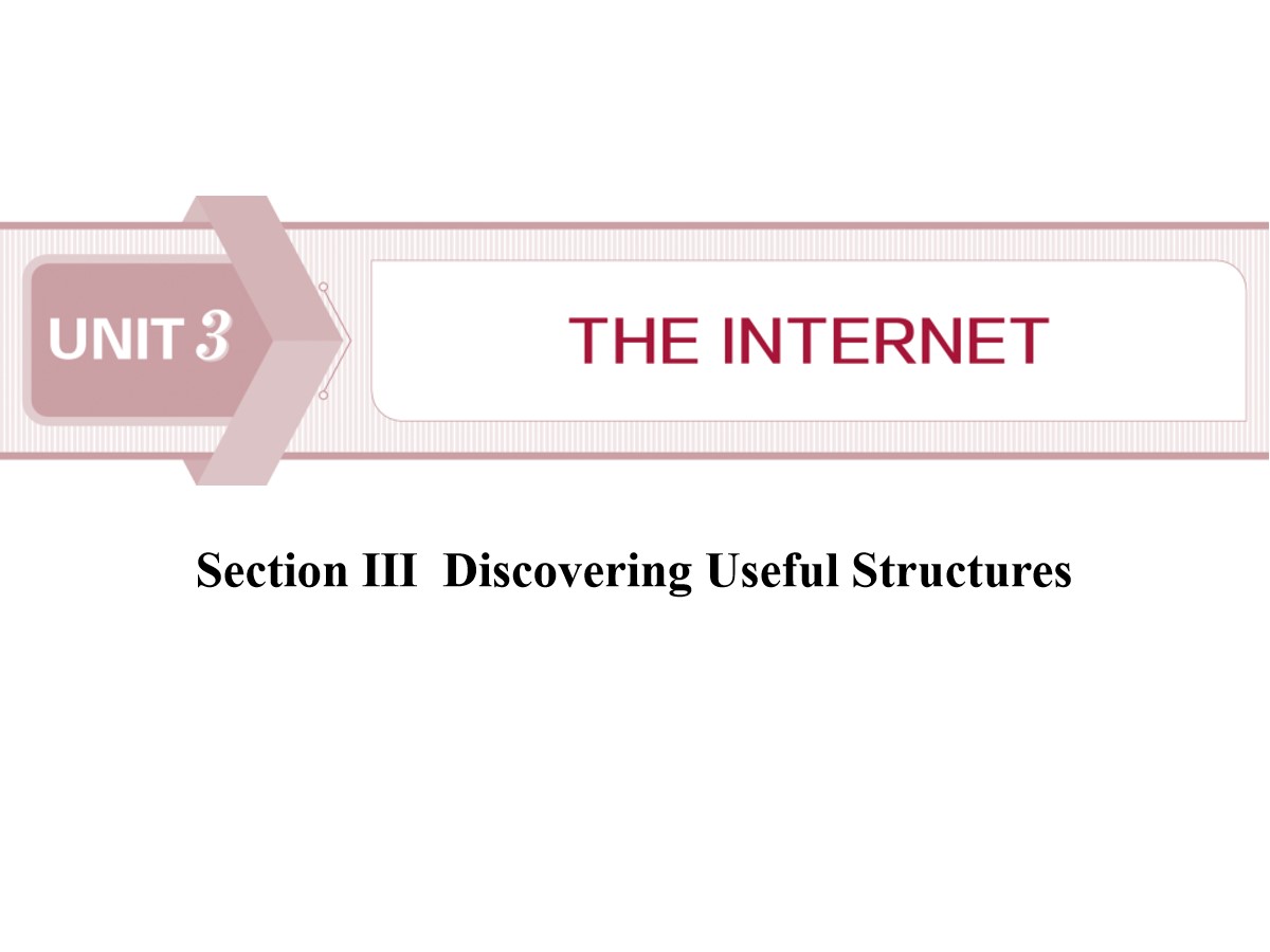 《The internet》SectionⅢ PPT