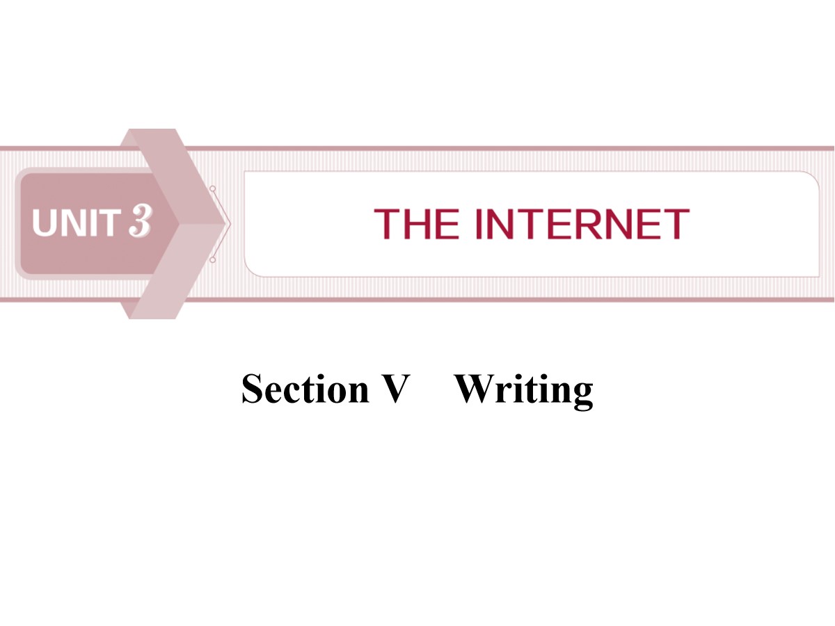 《The internet》SectionⅤ PPT