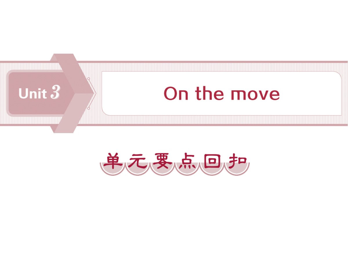 《On the move》单元要点回扣PPT