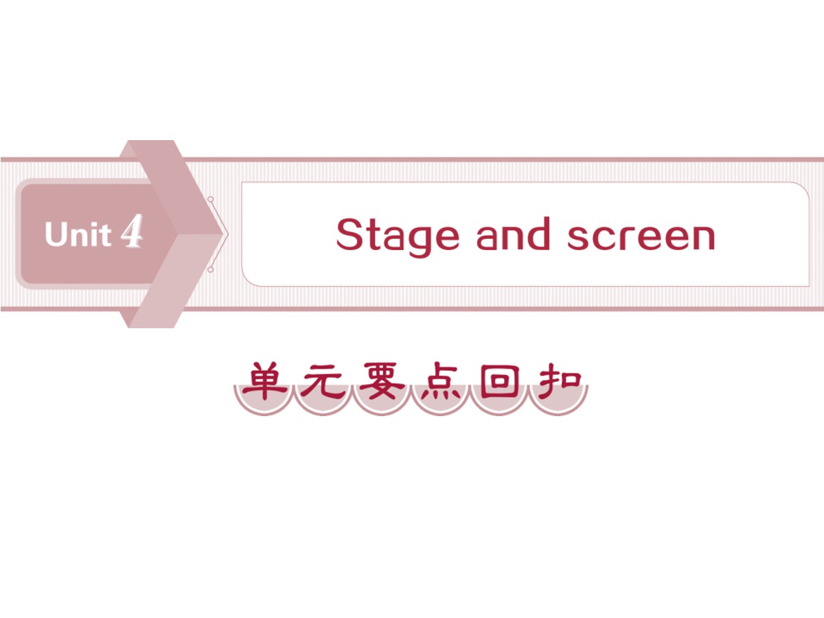 《Stage and screen》单元要点回扣PPT