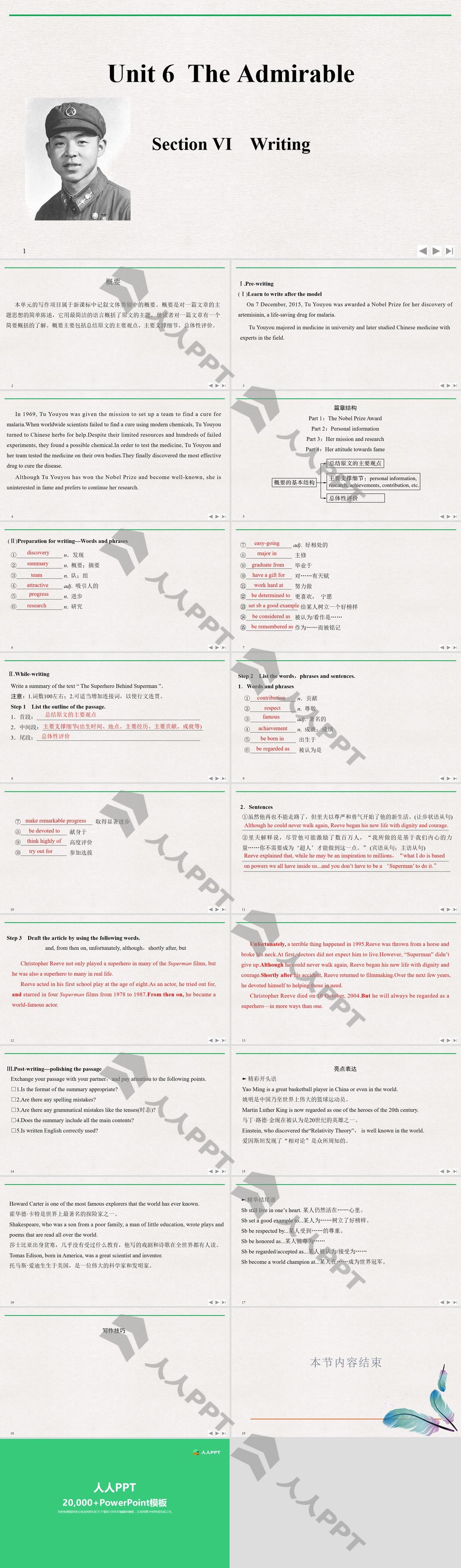 《The Admirable》SectionⅥ PPT长图