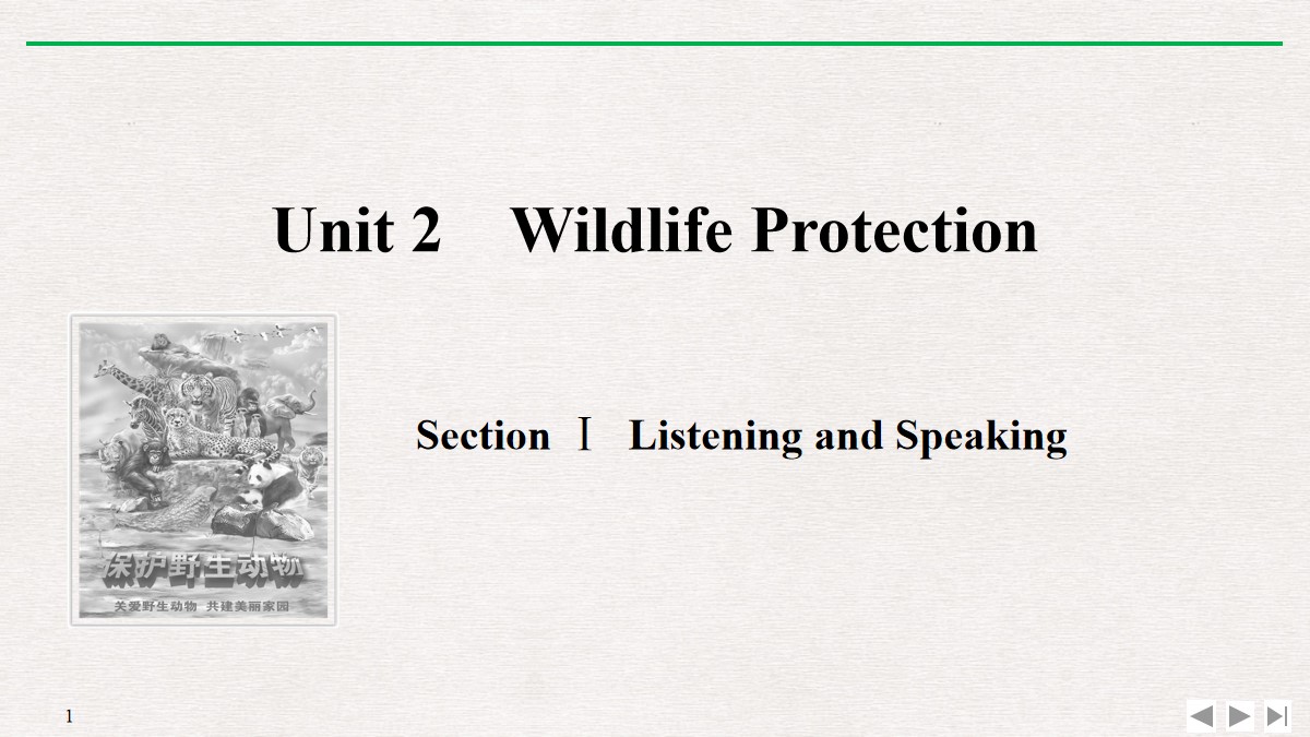 《Wildlife Protection》SectionⅠ PPT课件