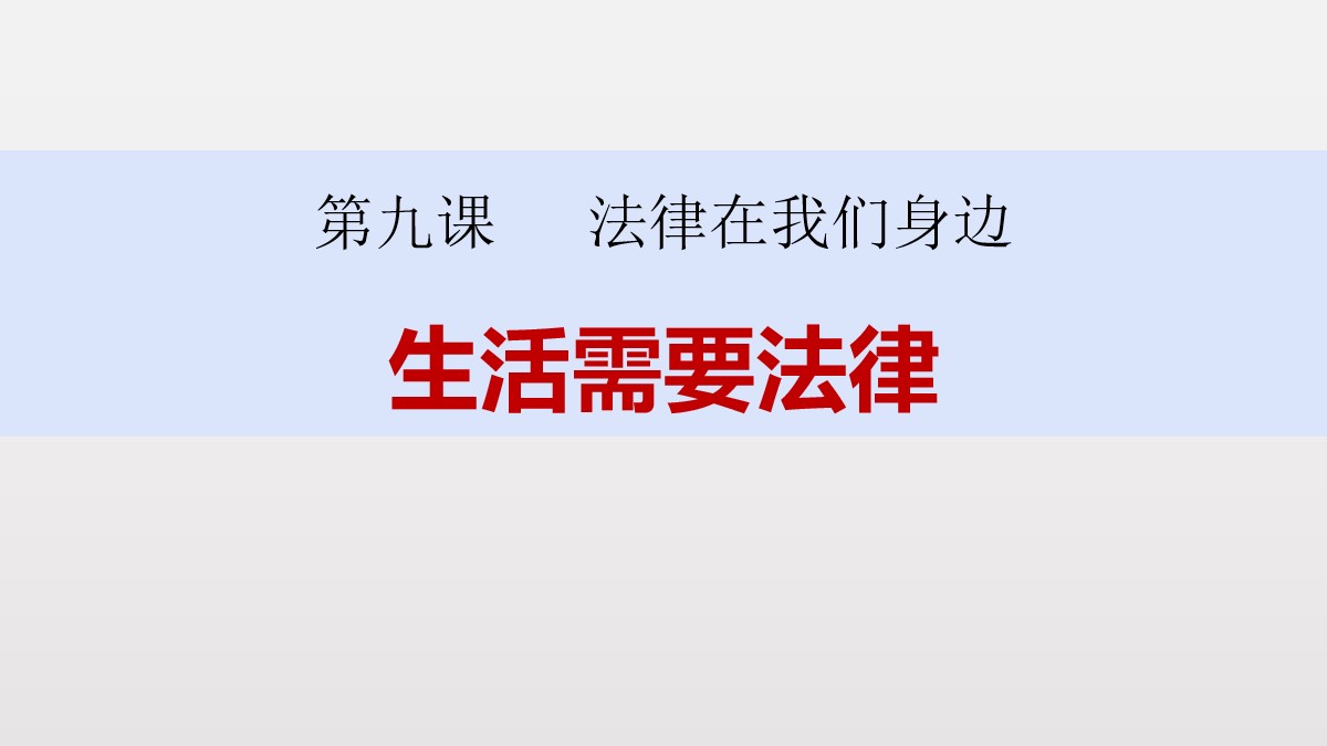 《生活需要法律》PPT课文课件