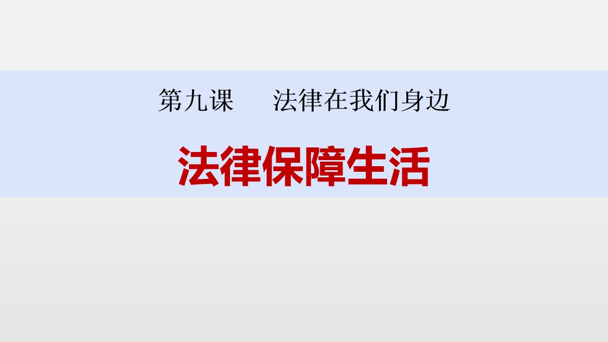 《法律保障生活》PPT课文课件