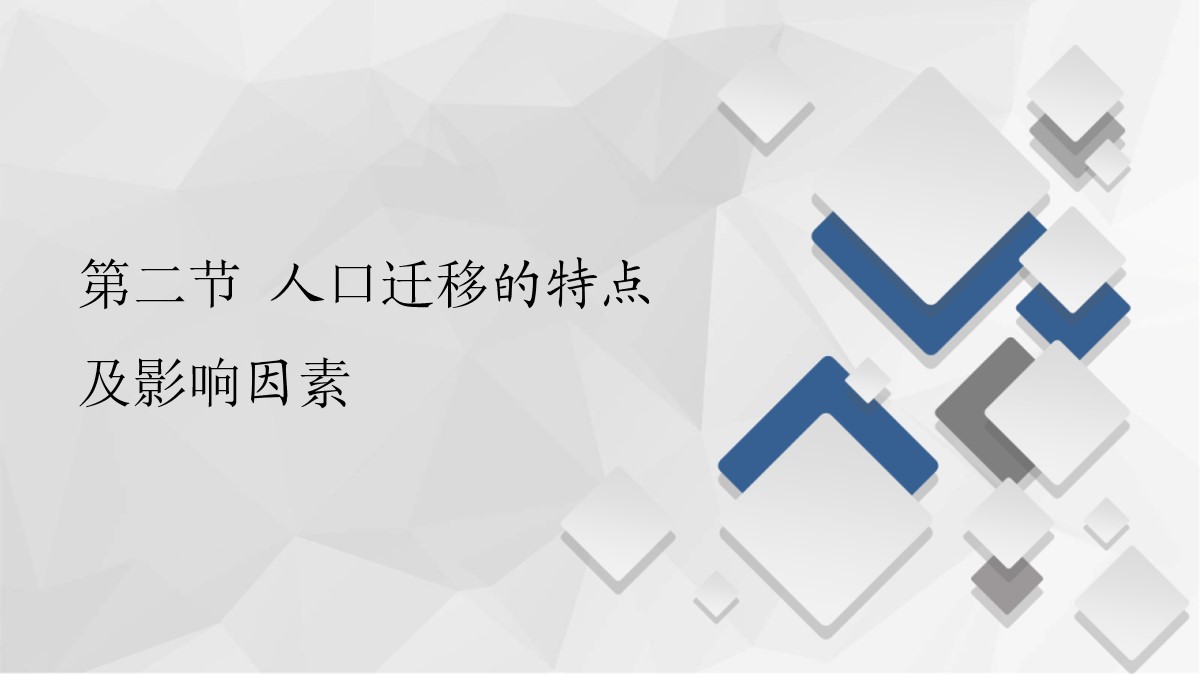 《人口迁移的特点及影响因素》人口分布、迁移与合理容量PPT