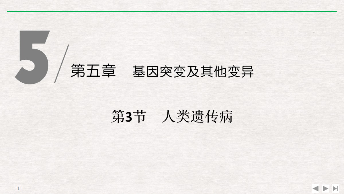 《人类遗传病》基因突变及其他变异PPT课件