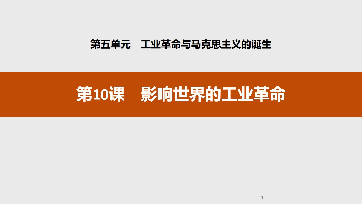 《影响世界的工业革命》工业革命与马克思主义的诞生PPT课件