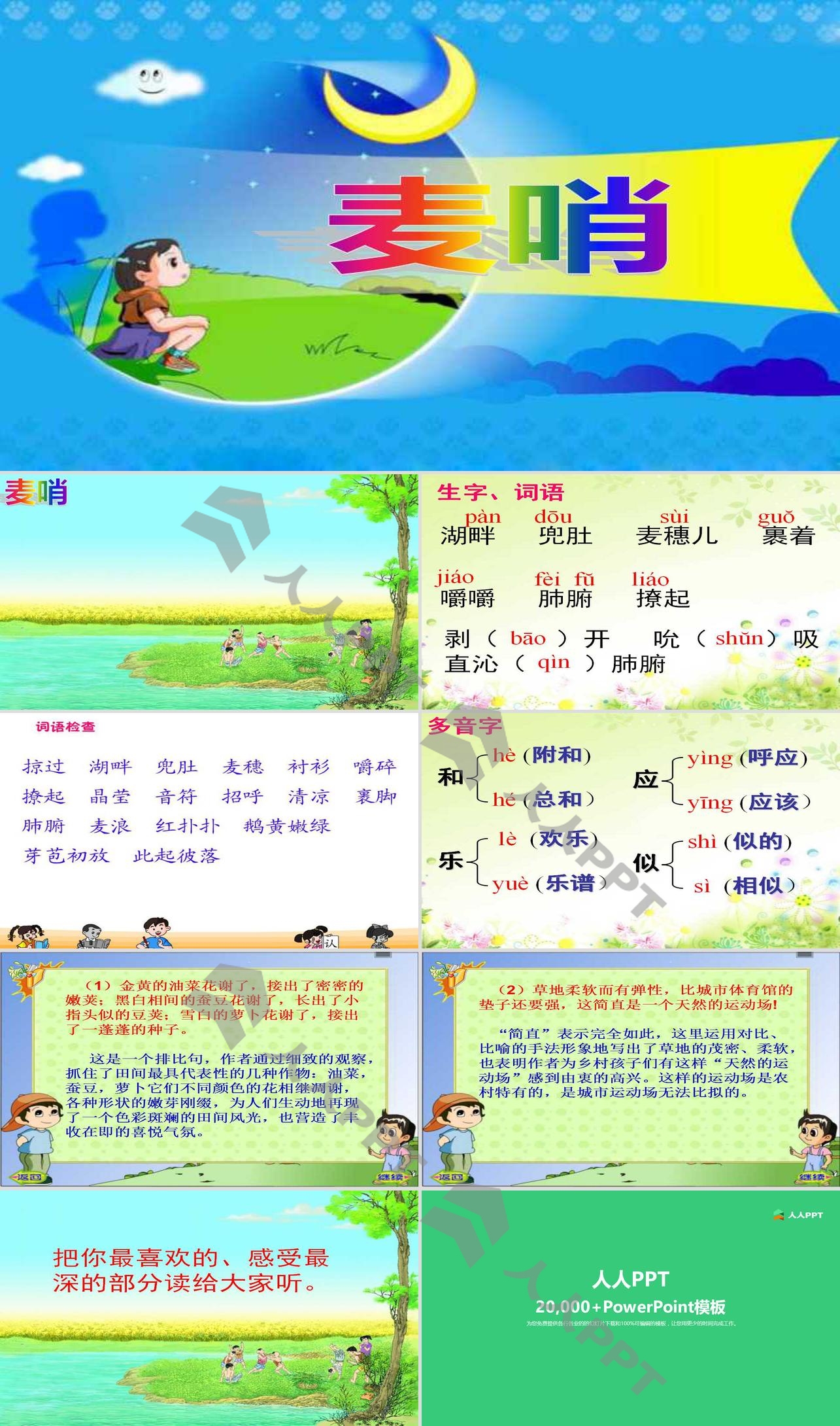 《麦哨》PPT课件2长图