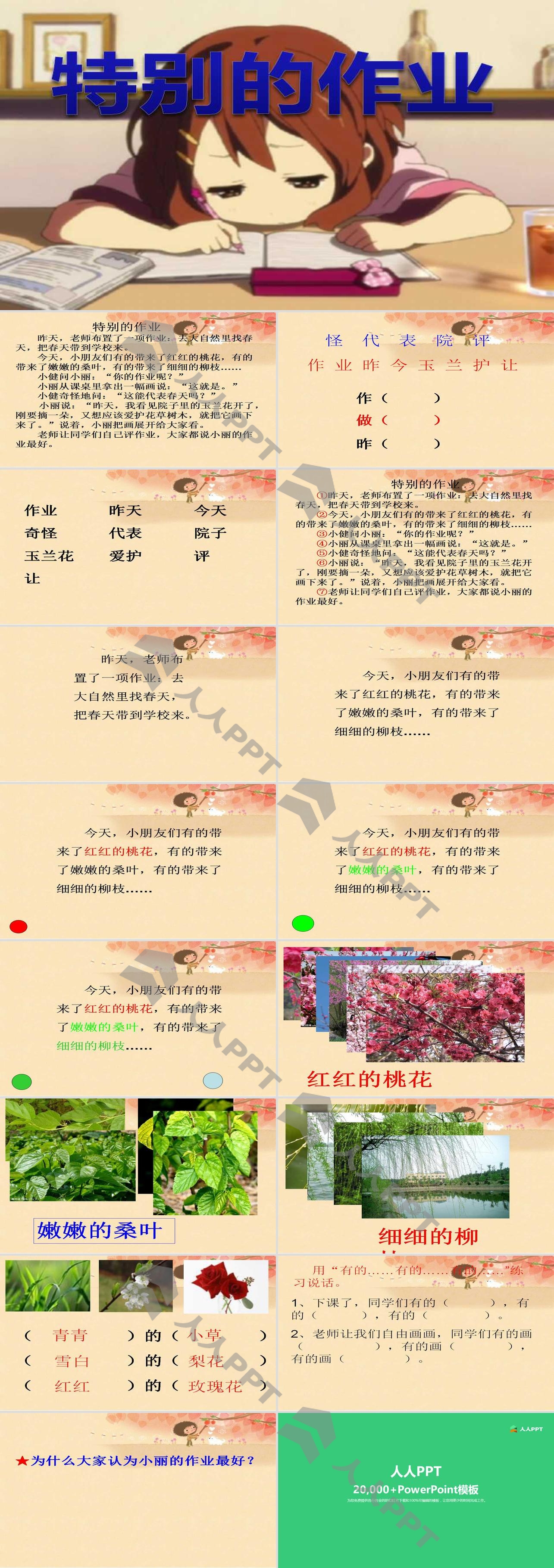 《特别的作业》PPT课件2长图