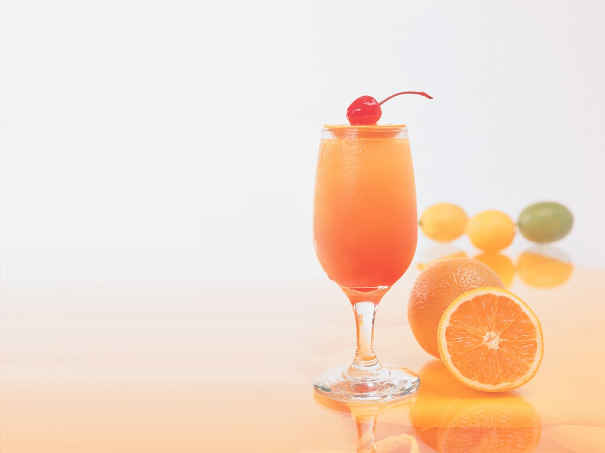 橙汁饮料背景 餐饮美食PPT模板