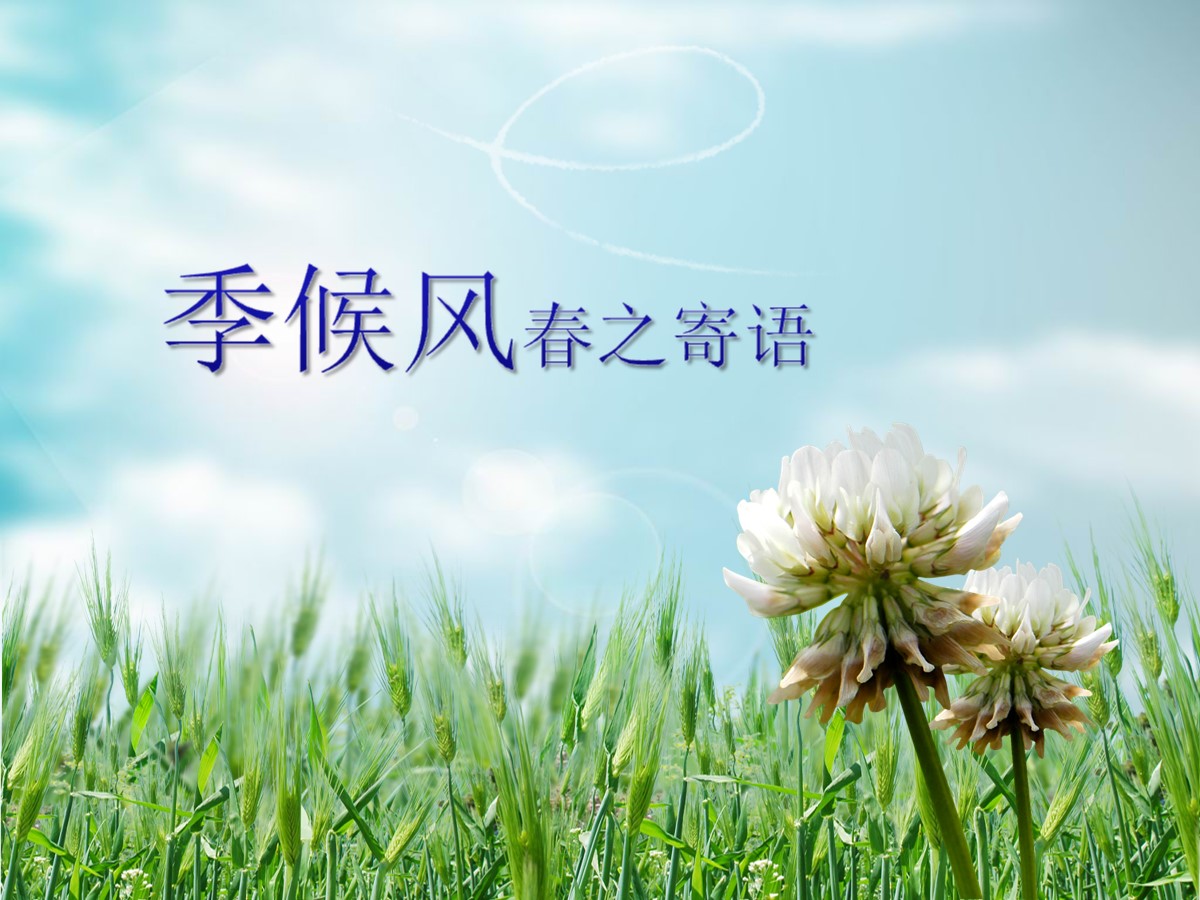 春天季语自然风光PPT背景图片