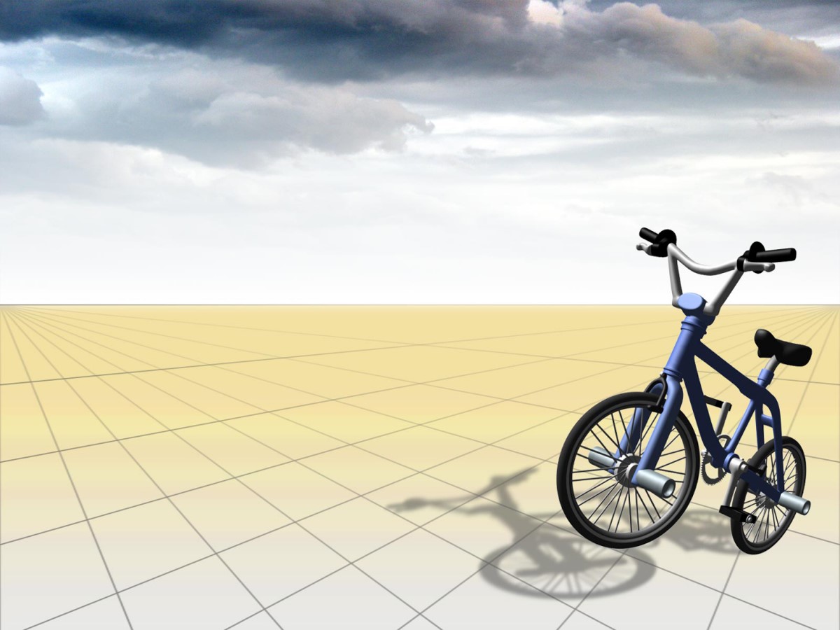 自行车背景的幻灯片模板