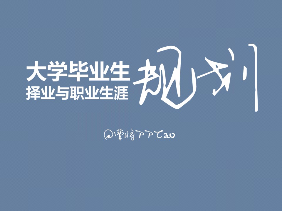 2020职业规划PPT 简洁风PPT模板
