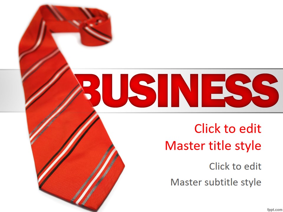 Business红领带商务PPT模板