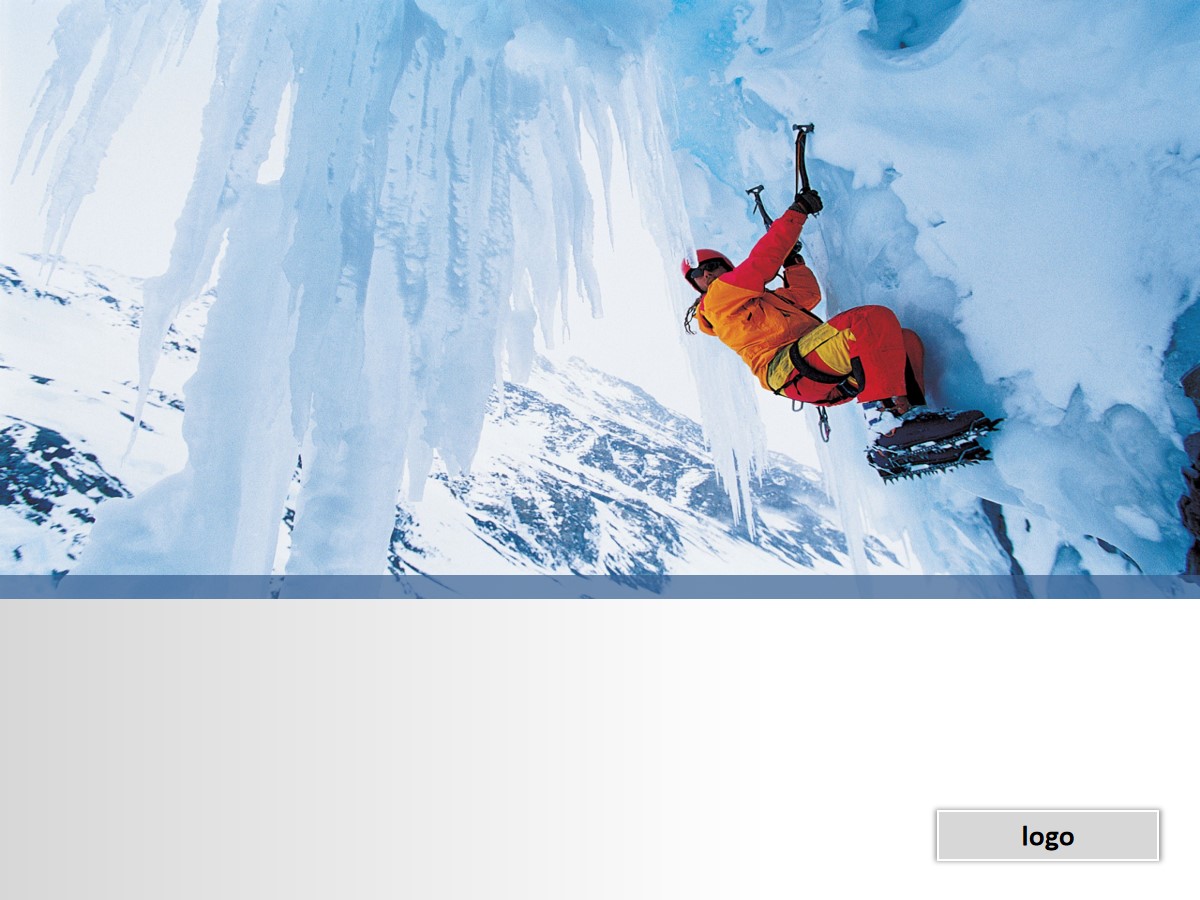 蓝色背景的攀岩运动PPT背景图片