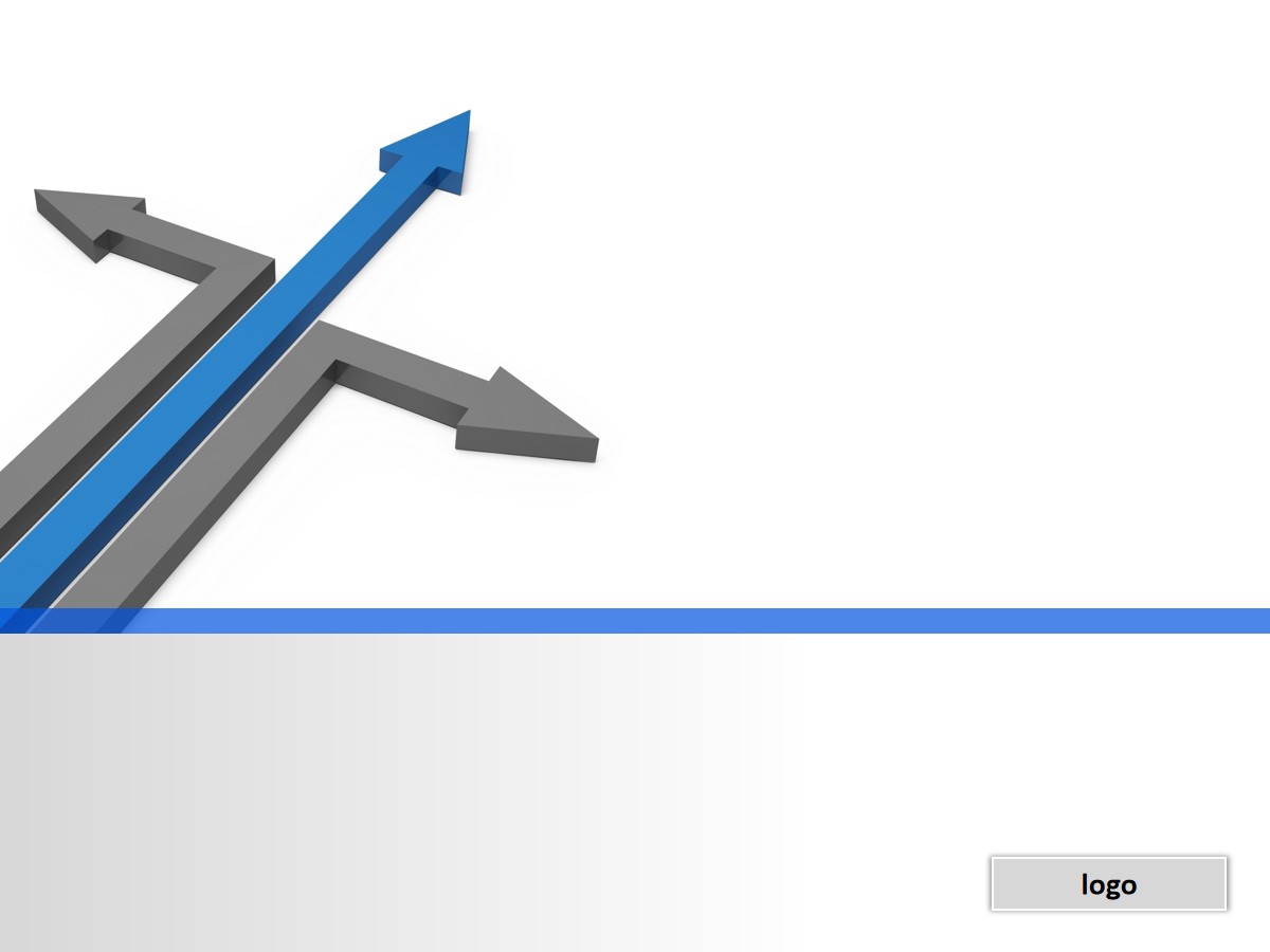 3d立体的分叉箭头PPT背景图片