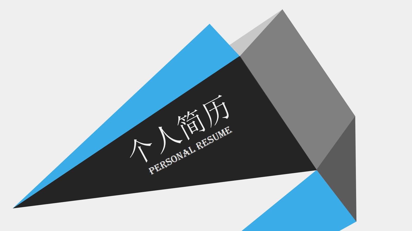 扁平风格简约大气个人简历PPT模板