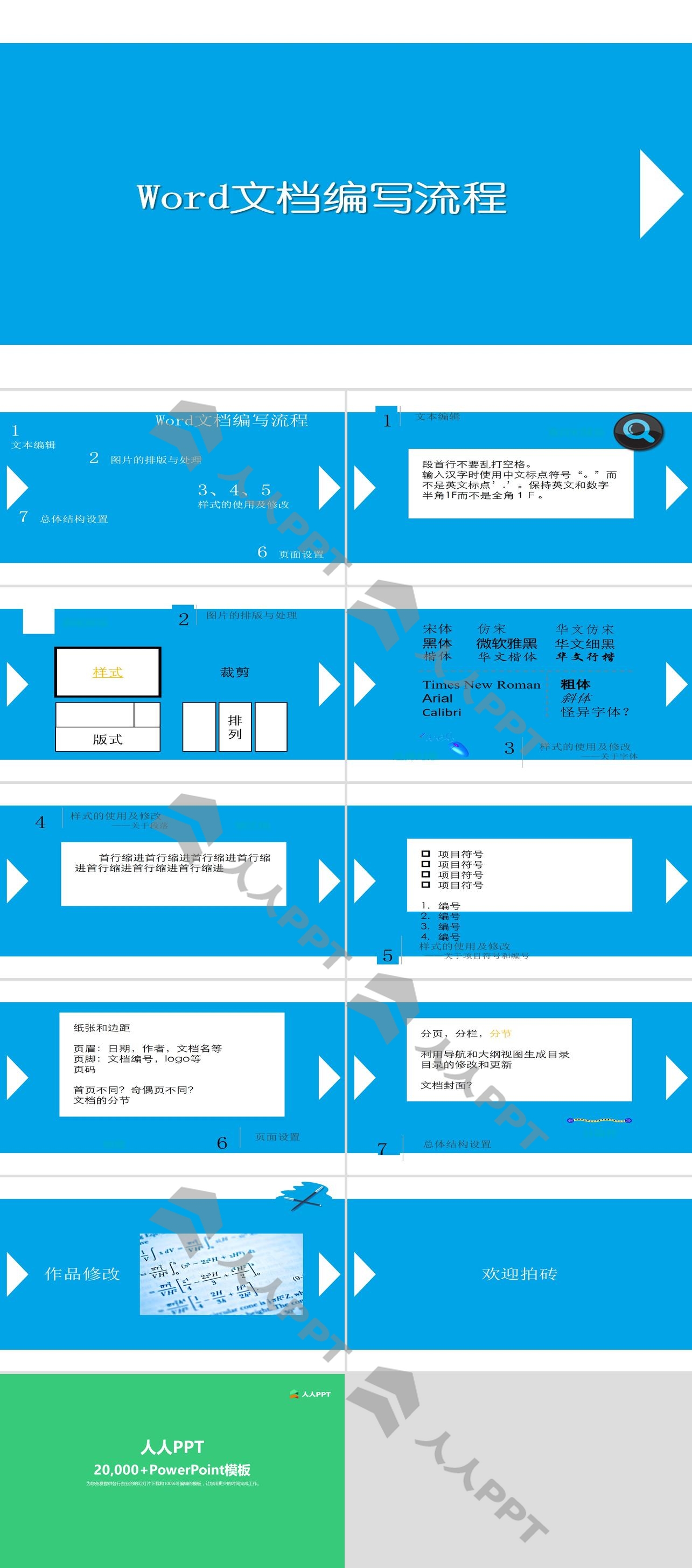 word文档编写流程PowerPoint课件长图