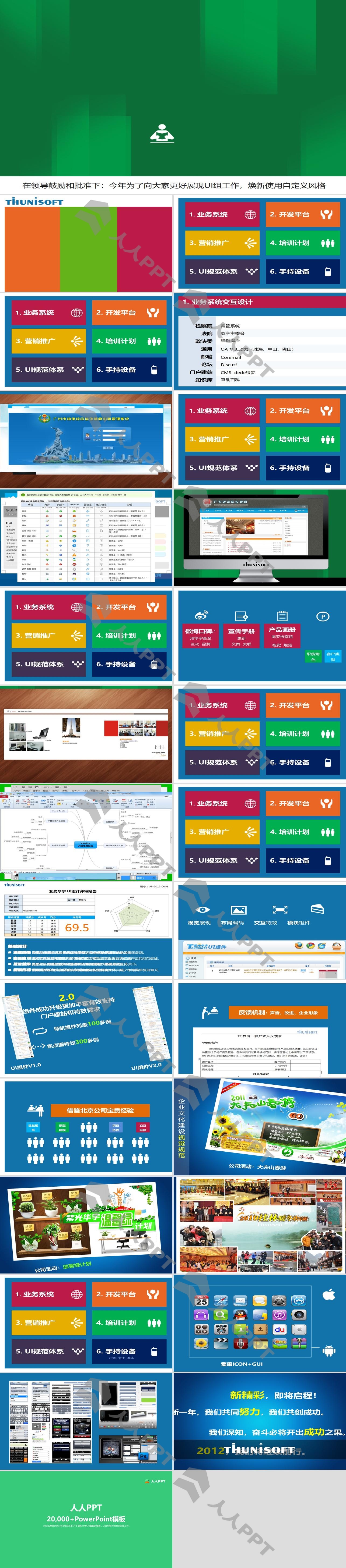 软件UI系统汇报PowerPoint长图