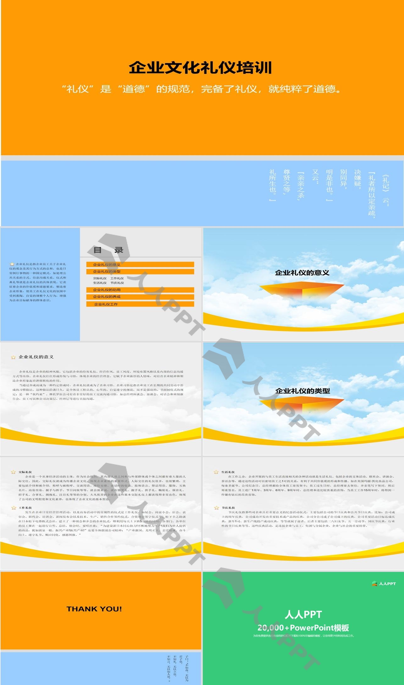 企业文化礼仪培训PPT长图