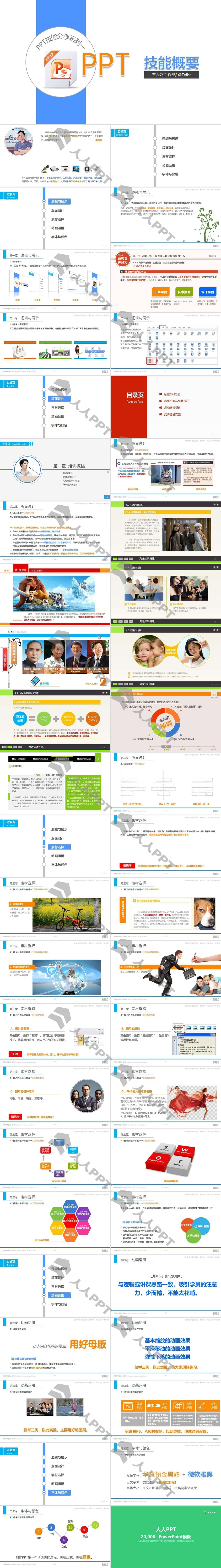 PPT制作技能教程分享长图