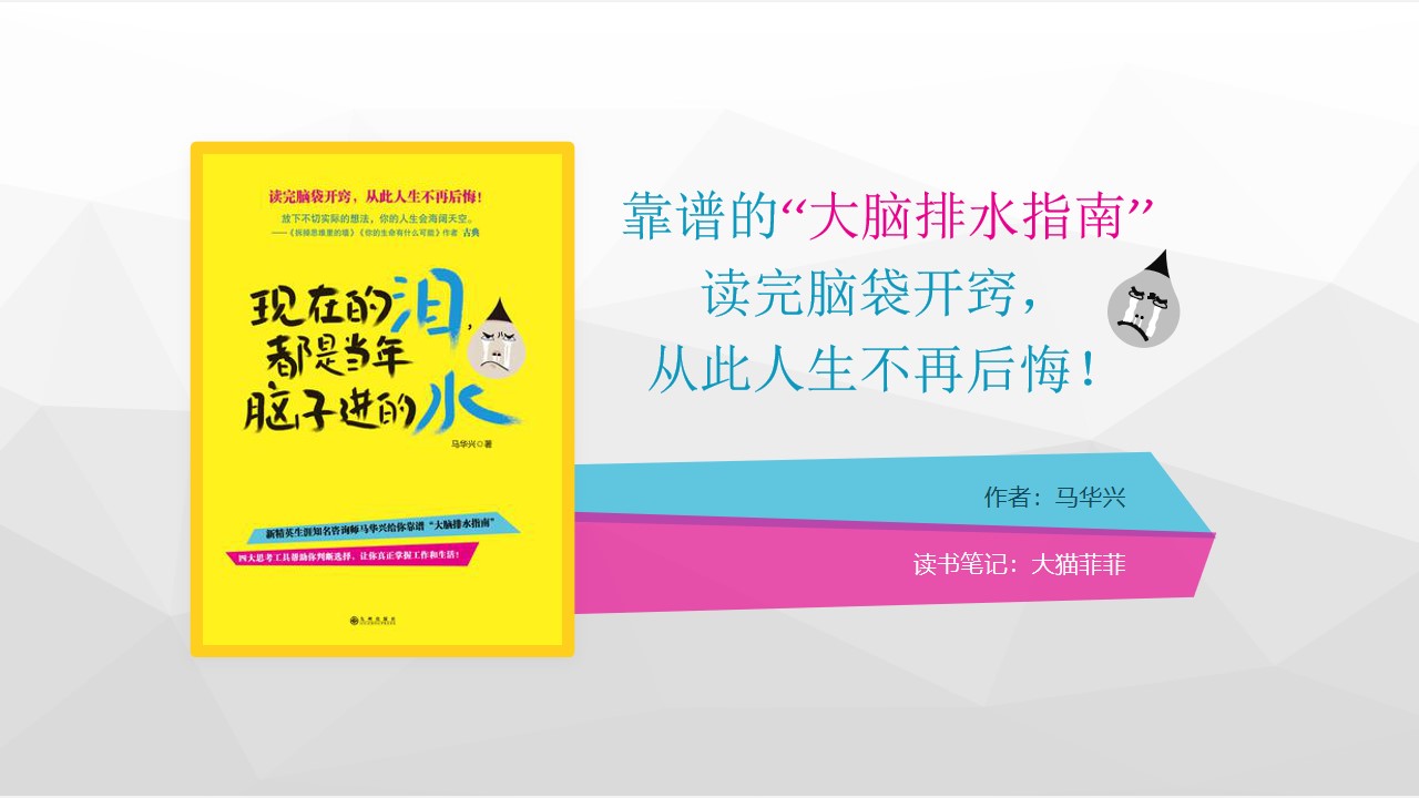 《现在的泪 都是当年脑子进的水》读书笔记PPT模板