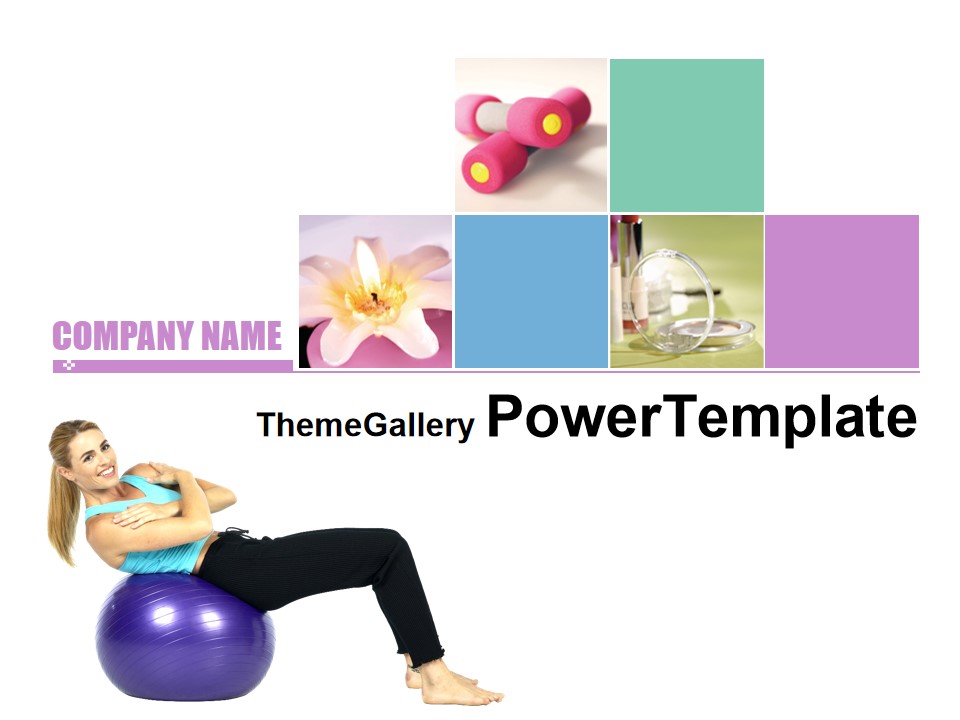 女士健身塑身方案介绍淡紫时尚PPT模板