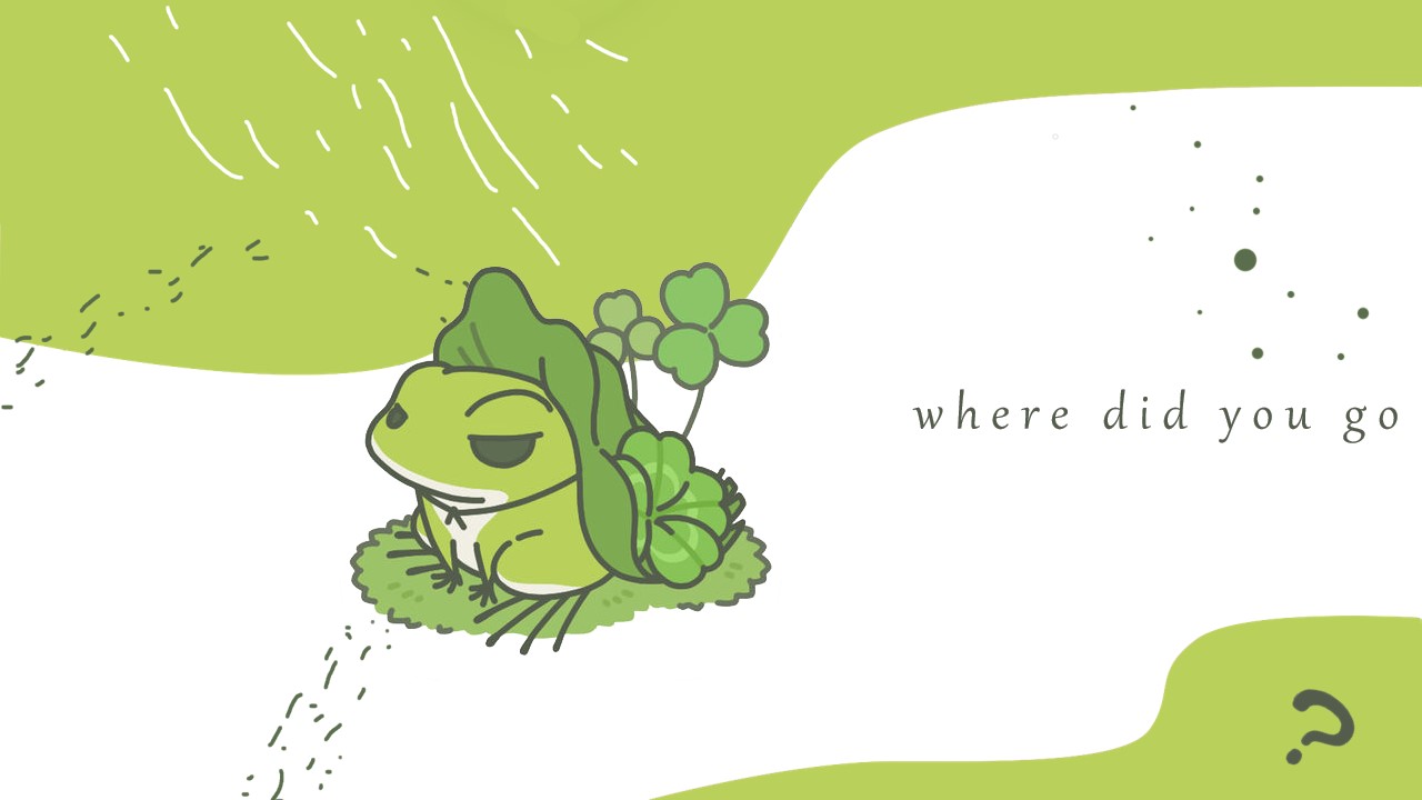 我的蛙崽子你去哪了？――旅行青蛙主题PPT模板