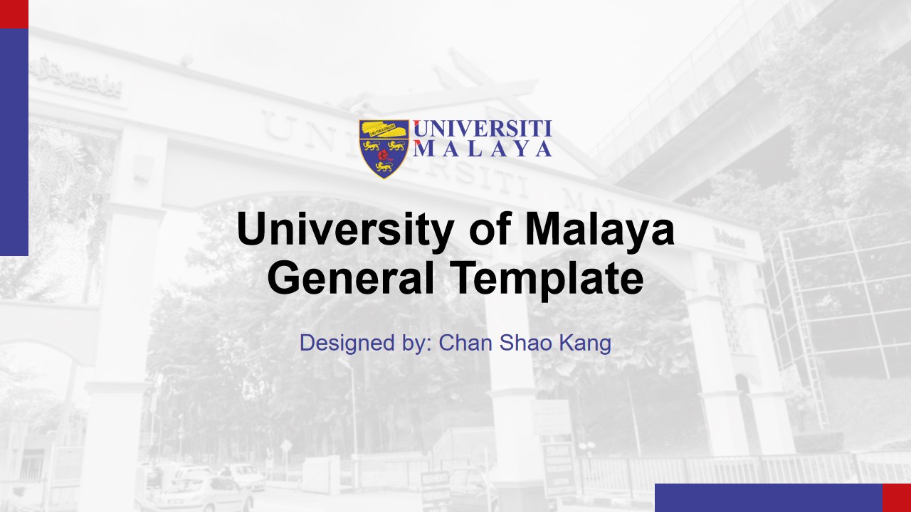 马来亚大学论文答辩通用PPT模板