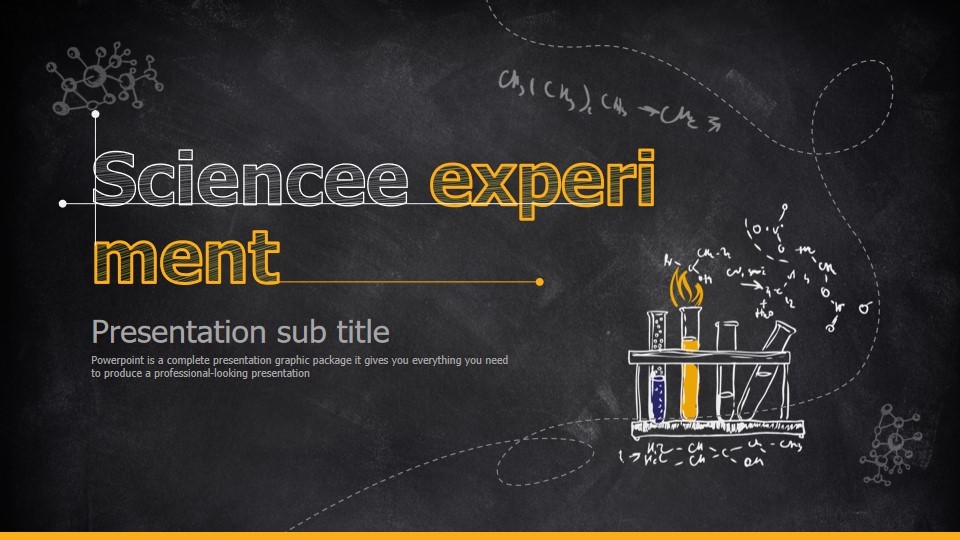黑板背景粉笔手绘生物医药化学主题论文答辩通用PPT模板