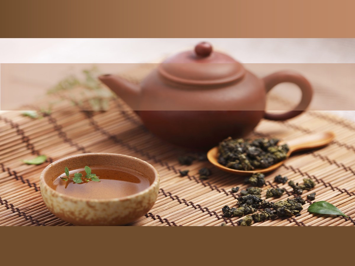 紫砂壶背景茶艺餐饮PPT模板