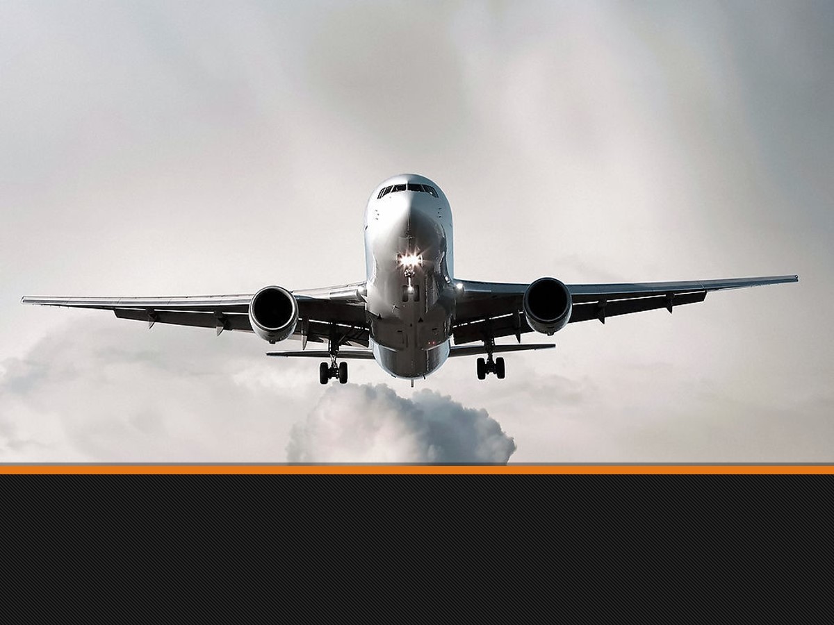 航空客机背景的物流电子商务PowerPoint模板