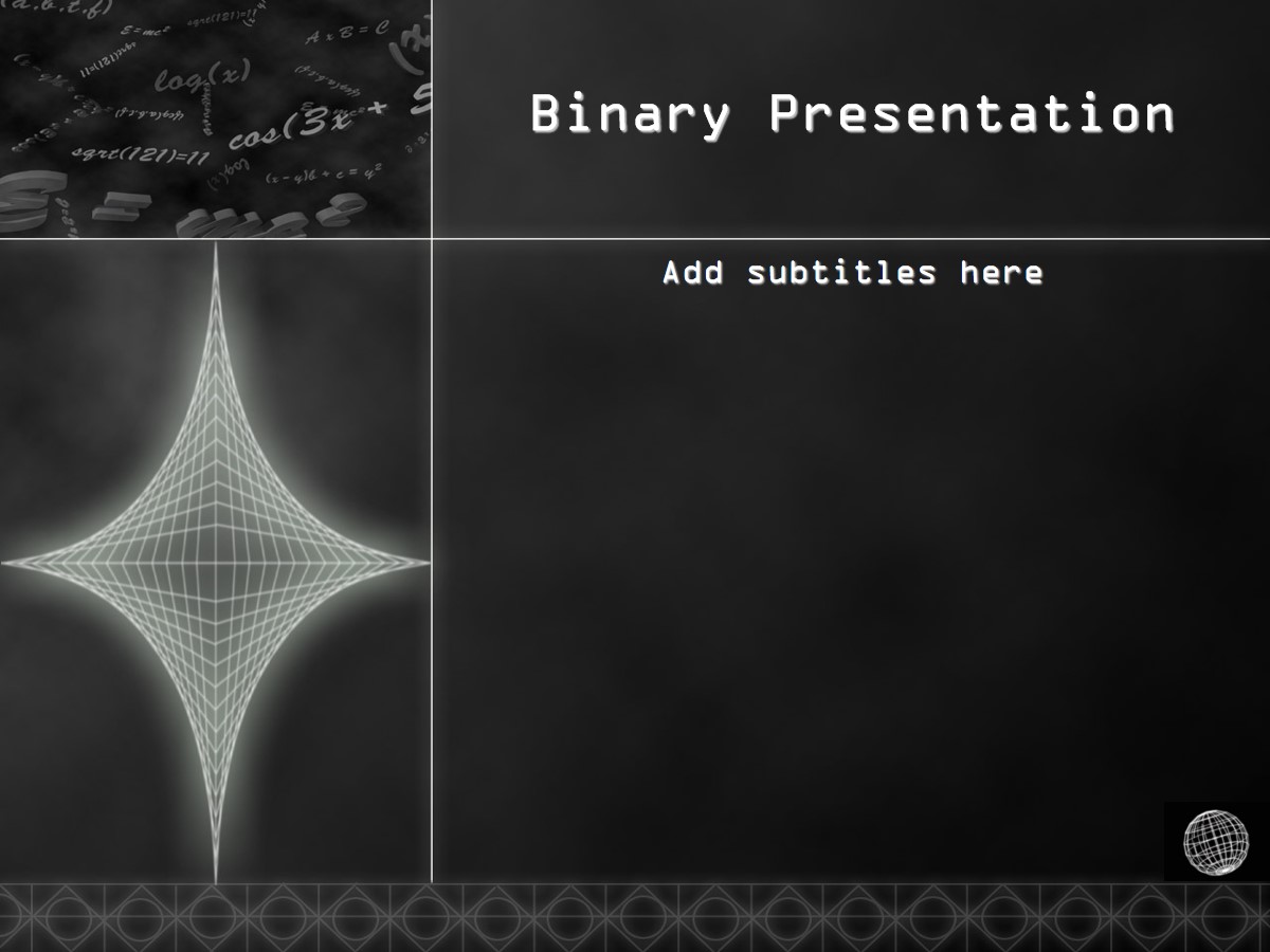 黑色背景PPT模板 数学公式PPT模板