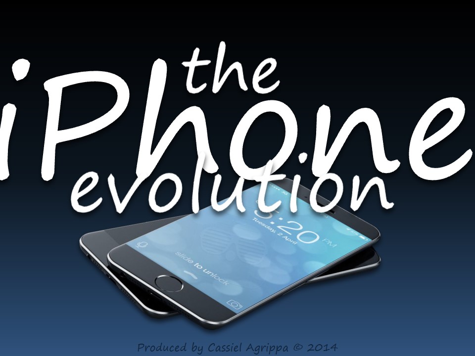 iphone6手机蓝黑科技感PPT模板