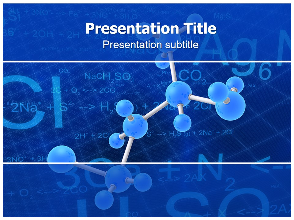 分子结构图化学式生物科技PPT模板