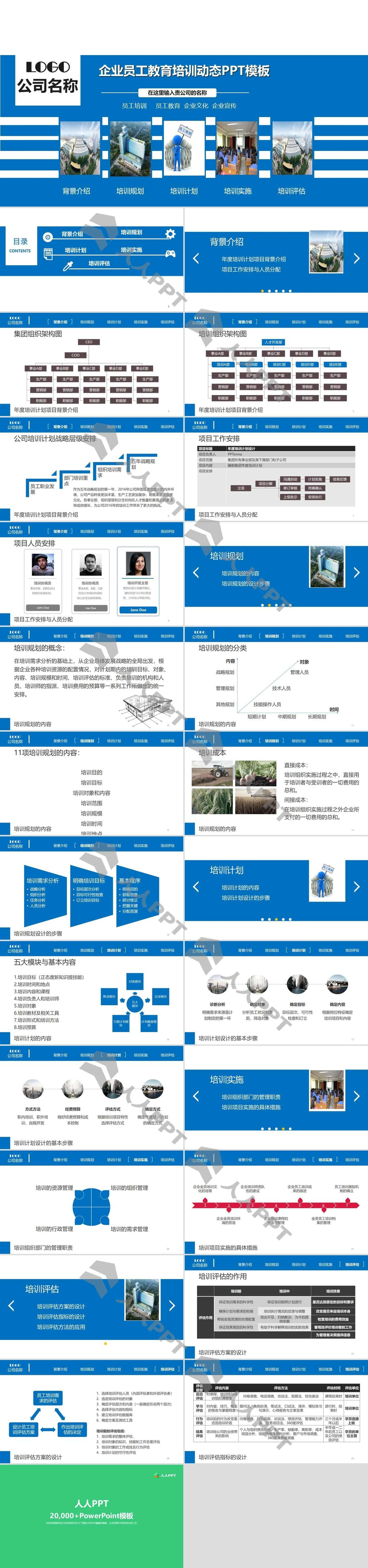 精选培训课件PPT模板长图