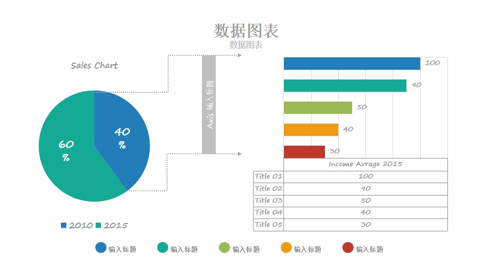 饼图和条形图动态组合图PPT模板