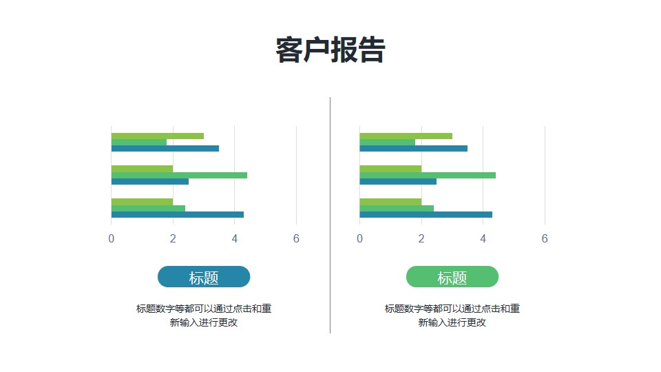 2组条形图图文排版PPT素材模板