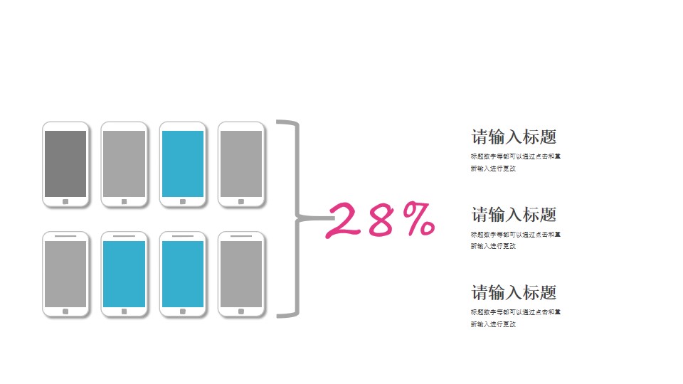 互联网智能手机数量分析PPT素材