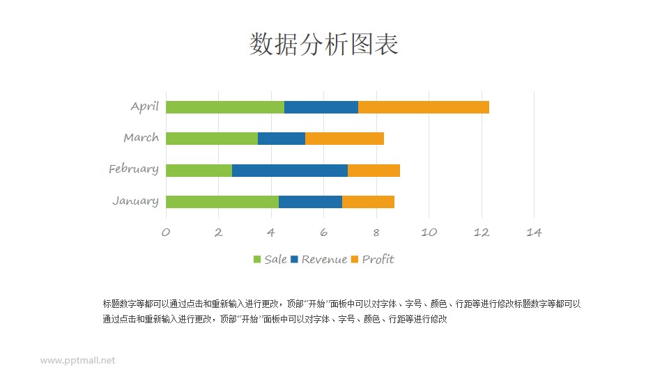 简约柱状图/条形图PPT素材