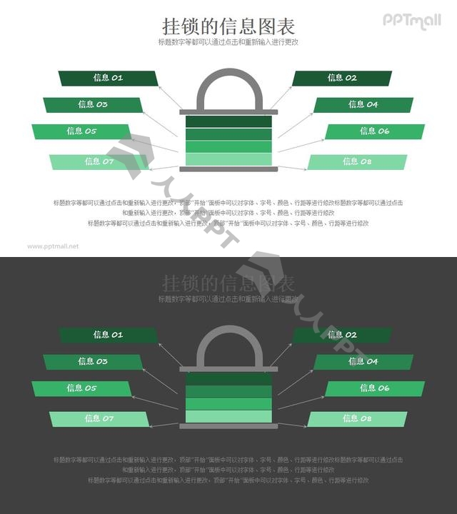 多重保护概念的PPT图示素材模板长图